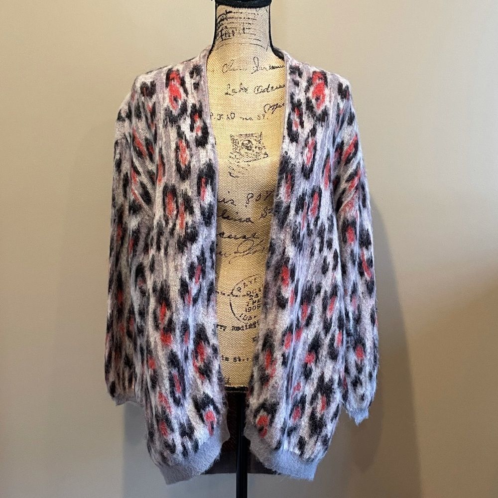 NWT Anthropologie Zoey Leopard Cardigan XS #203 - Picture 4 of 5
